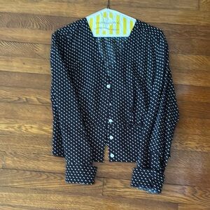 Madewell Black and White Polka Dot blouse